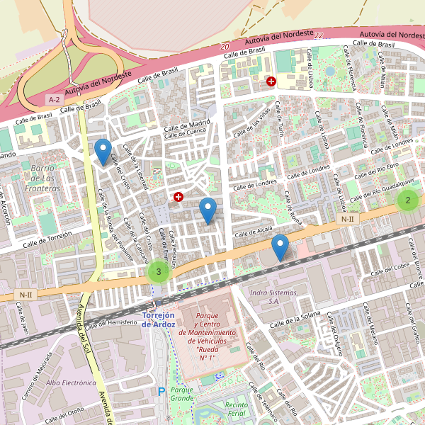 Thumbnail Mapa de hoteles en Torrejón de Ardoz
