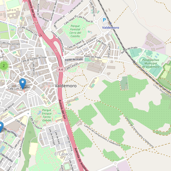 Thumbnail Mapa de hoteles en Valdemoro