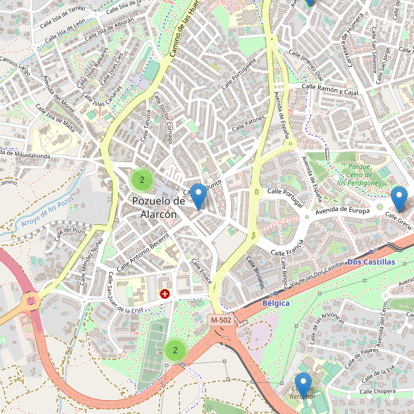 Mapa de iglesias en Pozuelo de Alarcón Thumbnail