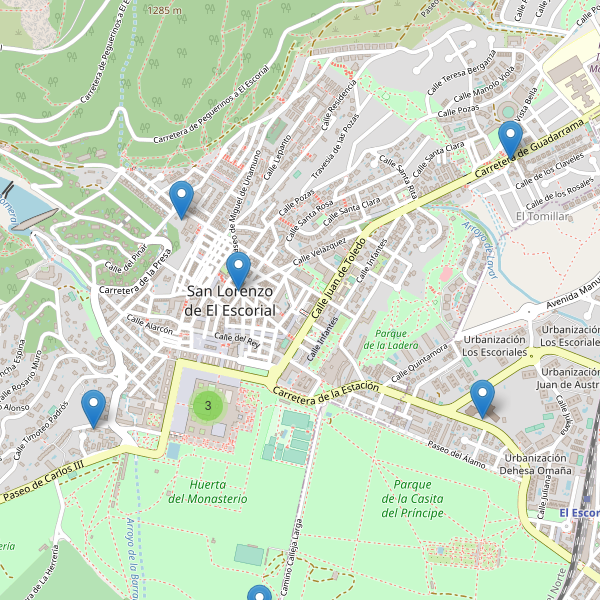 Mapa de iglesias en San Lorenzo de El Escorial Thumbnail