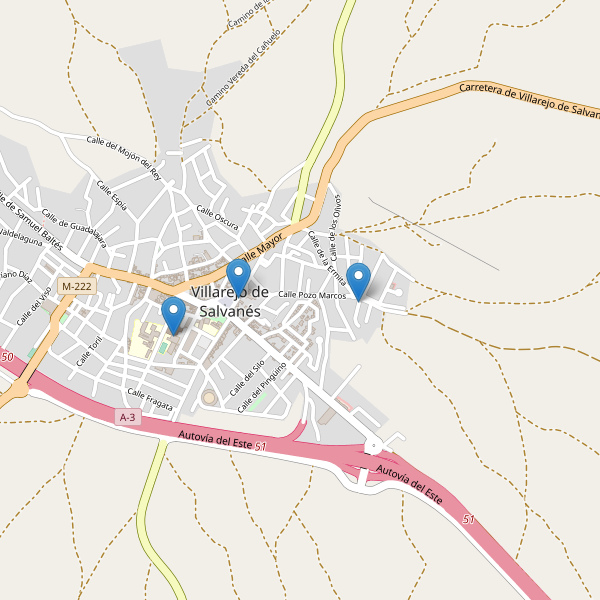 Mapa de iglesias en Villarejo de Salvanés Thumbnail