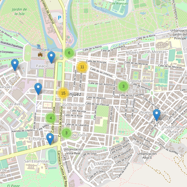 Mapa de restaurantes en Aranjuez Thumbnail