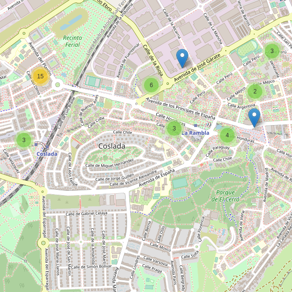 Thumbnail Mapa de restaurantes en Coslada