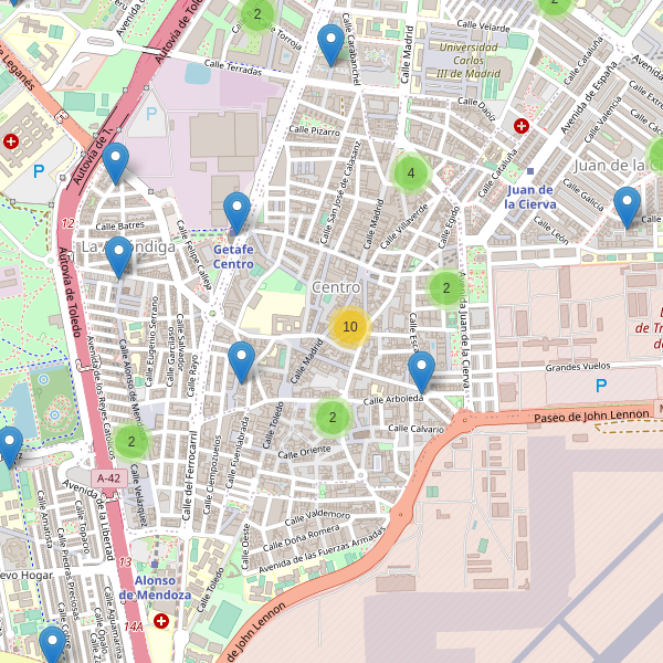Thumbnail Mapa de restaurantes en Getafe