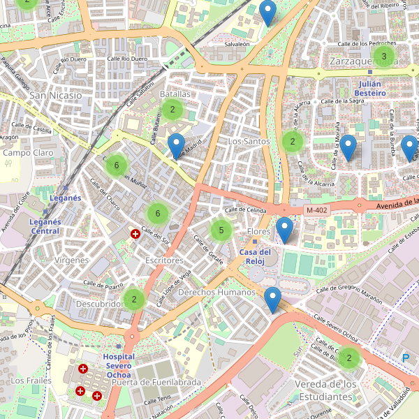 Thumbnail Mapa de restaurantes en Leganés