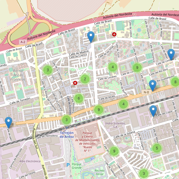 Thumbnail Mapa de restaurantes en Torrejón de Ardoz