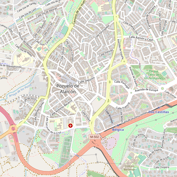 Mapa de sitios-arqueologicos en Pozuelo de Alarcón Thumbnail