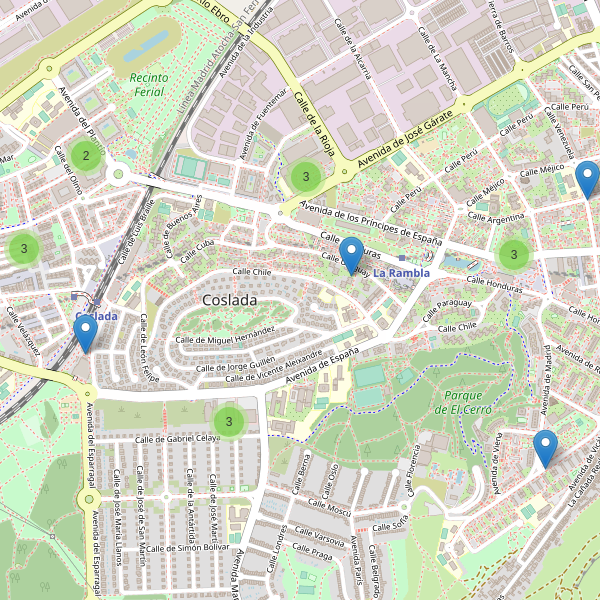 Thumbnail Mapa de supermercados en Coslada