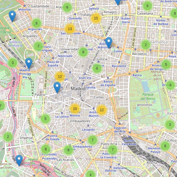 Thumbnail Mapa de supermercados en Madrid