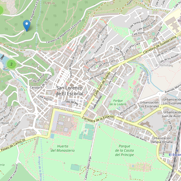 Mapa de vistas en San Lorenzo de El Escorial Thumbnail