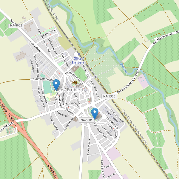 Mapa de aparcamientos-bicicletas en Olite Thumbnail