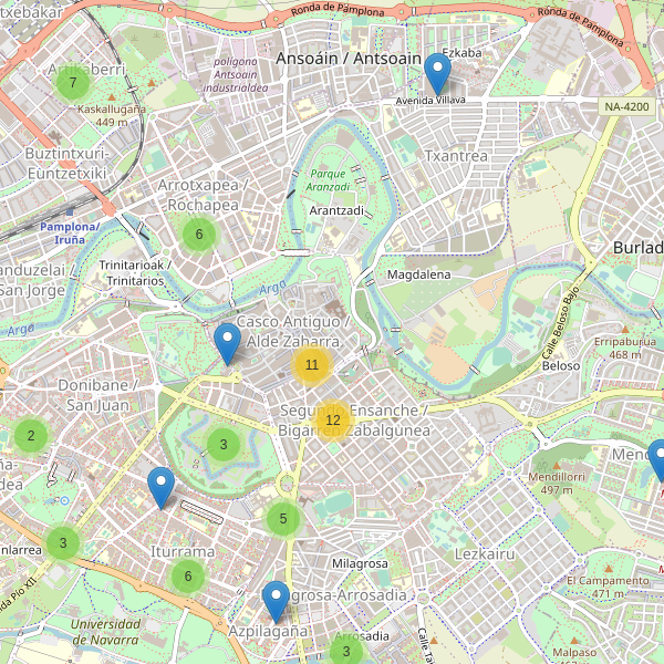 Mapa de aparcamientos-bicicletas en Pamplona Thumbnail
