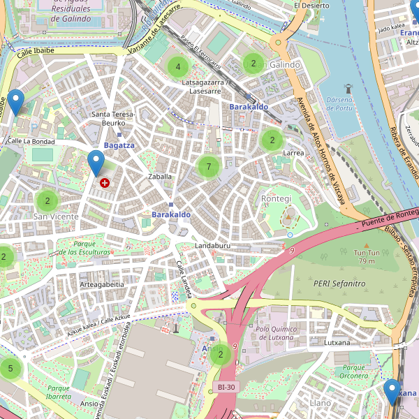 Mapa de aparcamientos-bicicletas en Barakaldo Thumbnail
