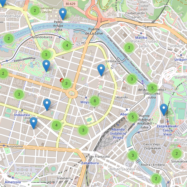 Mapa de aparcamientos-bicicletas en Bilbao Thumbnail