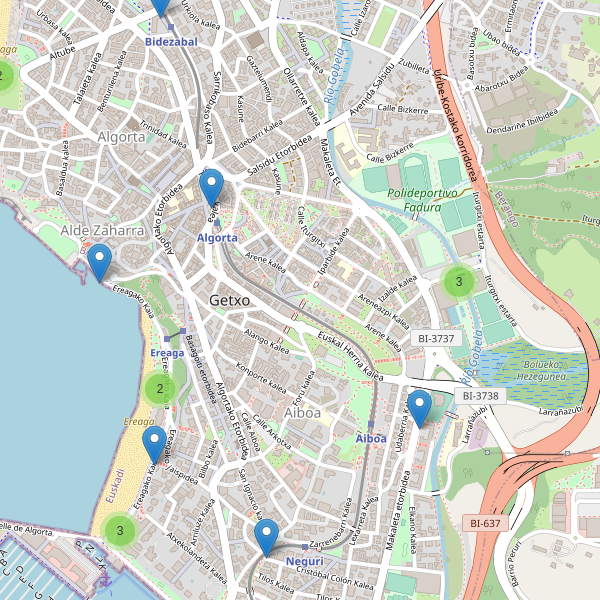 Mapa de aparcamientos-bicicletas en Getxo Thumbnail