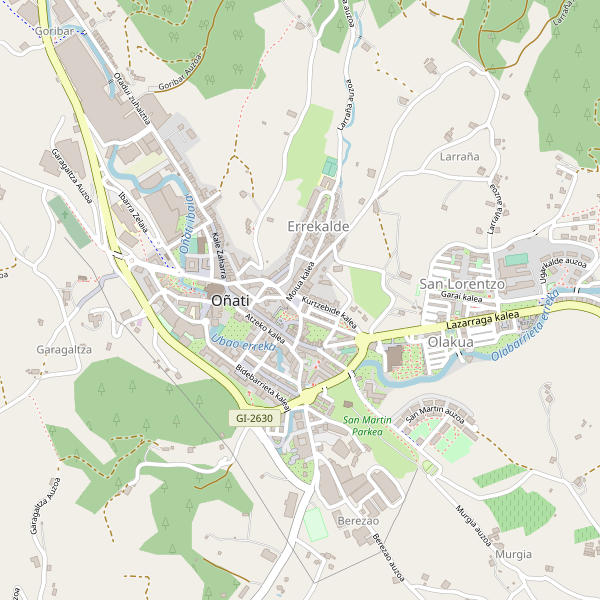 Mapa de aparcamientos-bicicletas en Oñati Thumbnail