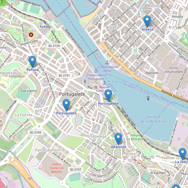 Mapa de estaciones en Portugalete Thumbnail