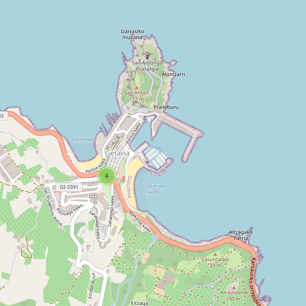 Thumbnail Mapa de hoteles en Getaria