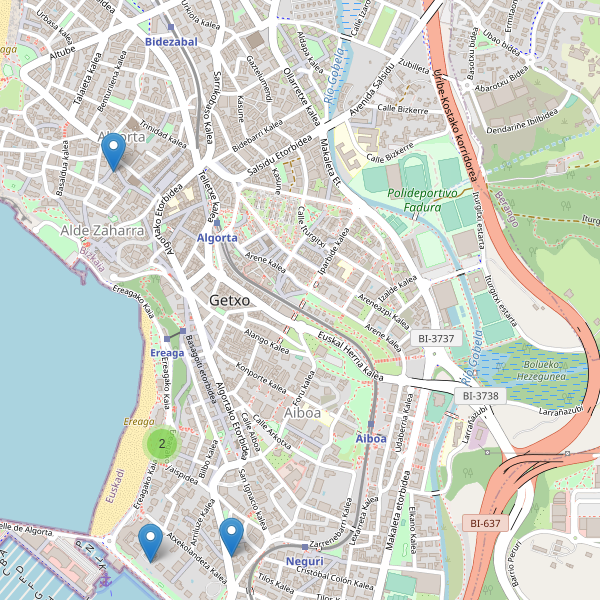 Thumbnail Mapa de hoteles en Getxo