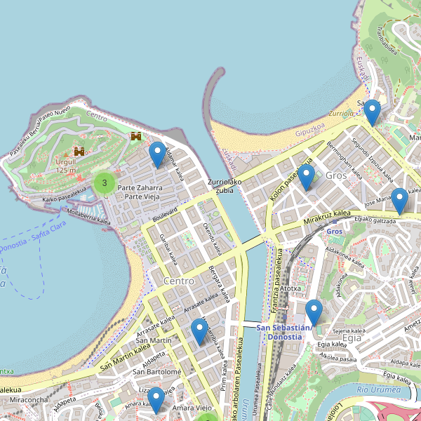 Mapa de iglesias en San Sebastián Thumbnail