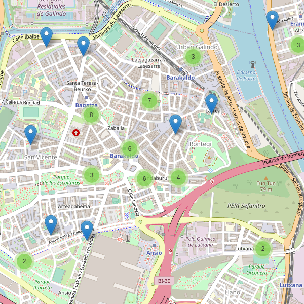 Thumbnail Mapa de restaurantes en Barakaldo