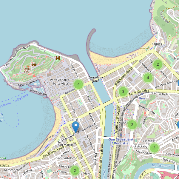 Thumbnail Mapa de supermercados en San Sebastián