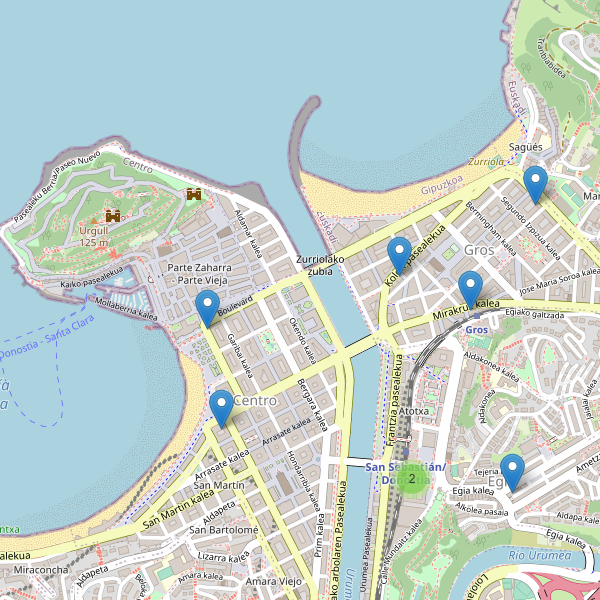 Mapa de taxi en San Sebastián Thumbnail