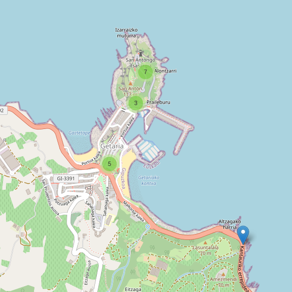 Mapa de vistas en Getaria Thumbnail