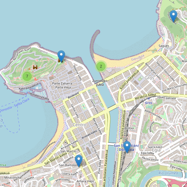 Mapa de vistas en San Sebastián Thumbnail