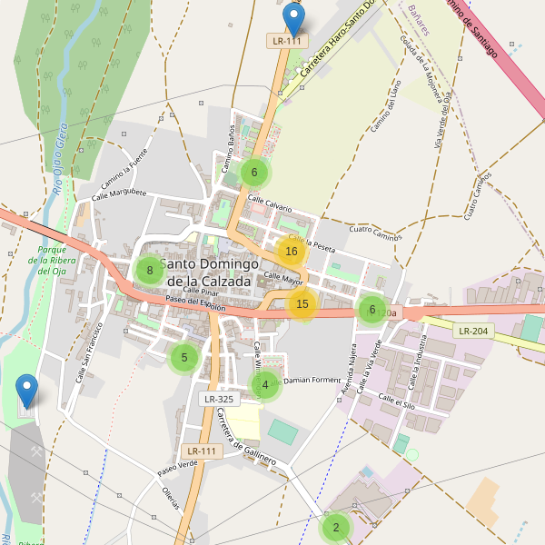 Mapa de aparcamientos en Santo Domingo de la Calzada Thumbnail