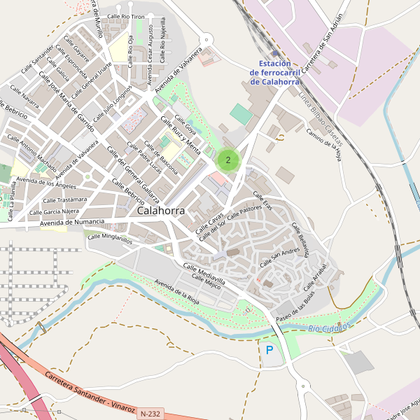 Thumbnail Mapa de hoteles en Calahorra