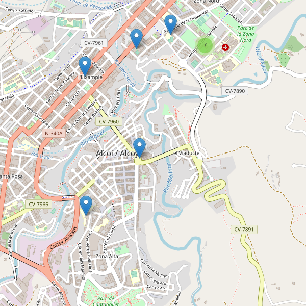 Mapa de aparcamientos-bicicletas en Alcoy Thumbnail