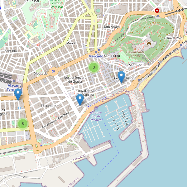 Mapa de aparcamientos-bicicletas en Alicante Thumbnail