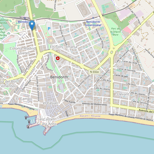 Mapa de aparcamientos-bicicletas en Benidorm Thumbnail