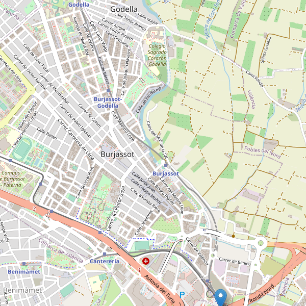 Mapa de aparcamientos-bicicletas en Burjassot Thumbnail