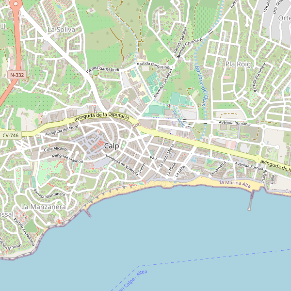 Mapa de aparcamientos-bicicletas en Calp Thumbnail