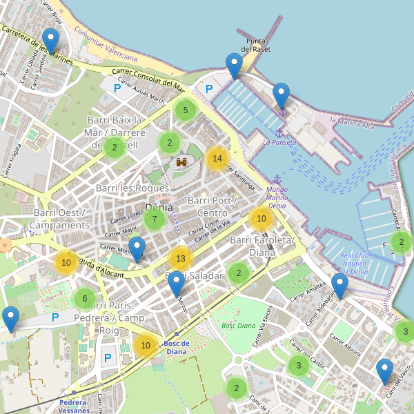 Mapa de aparcamientos-bicicletas en Dénia Thumbnail