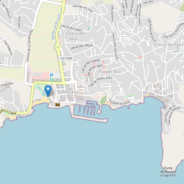 Mapa de aparcamientos-bicicletas en Moraira Thumbnail