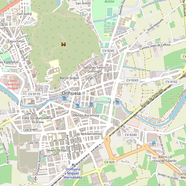 Mapa de aparcamientos-bicicletas en Orihuela Thumbnail