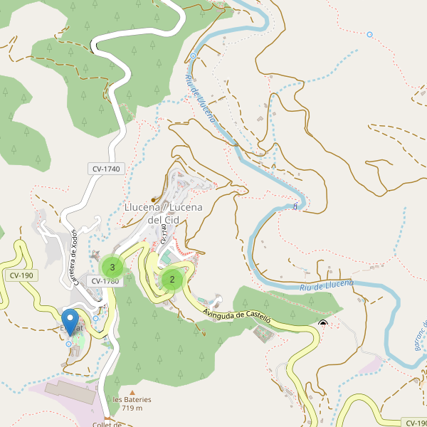 Mapa de aparcamientos en Lucena del Cid Thumbnail