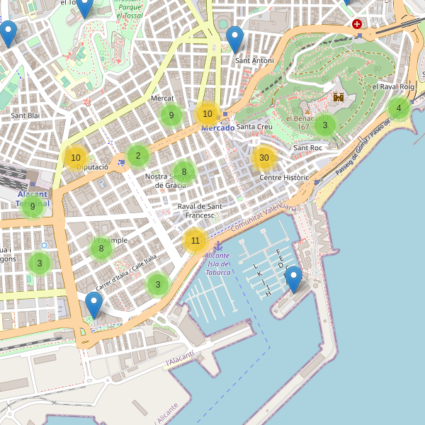 Mapa de bares en Alicante Thumbnail