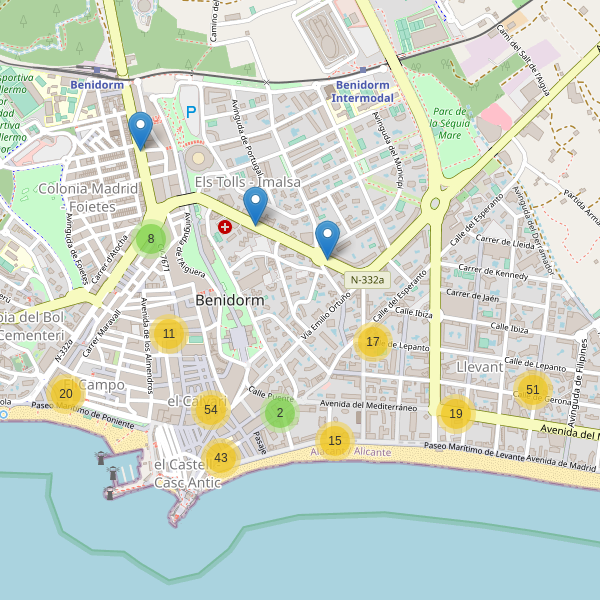 Mapa de bares en Benidorm Thumbnail