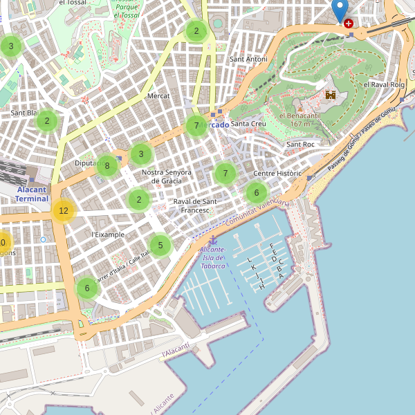 Mapa de cajeros-automaticos en Alicante Thumbnail