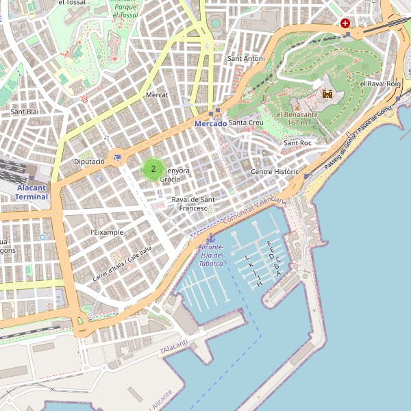 Thumbnail Mapa de cines en Alicante