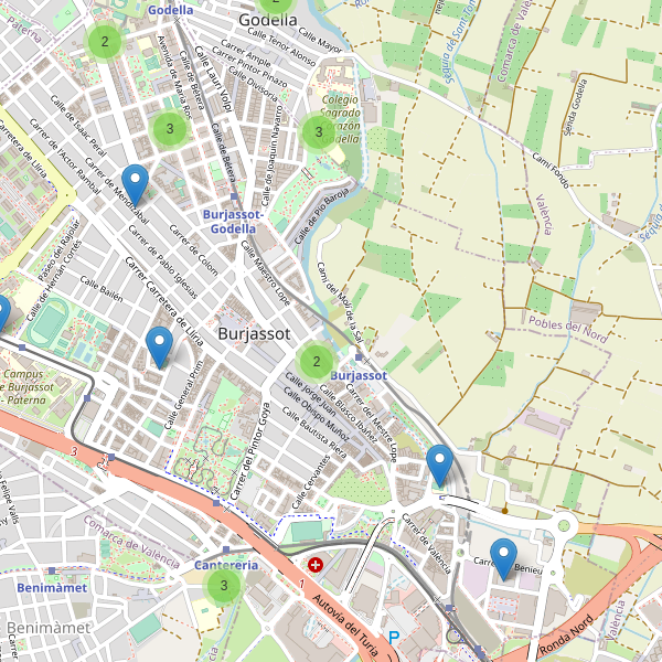 Mapa de escuelas en Burjassot Thumbnail