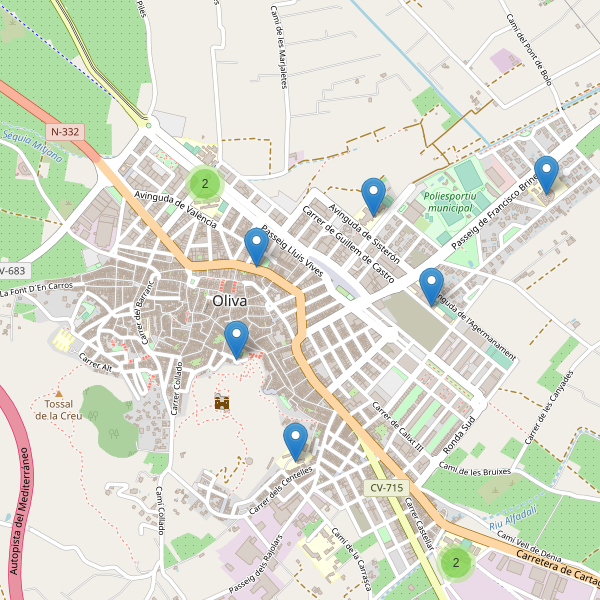 Mapa de escuelas en Oliva Thumbnail