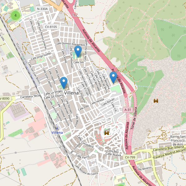 Mapa de escuelas en Villena Thumbnail