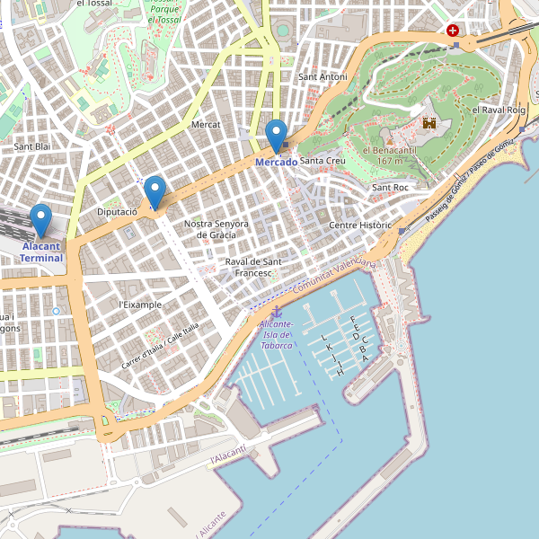 Mapa de estaciones en Alicante Thumbnail