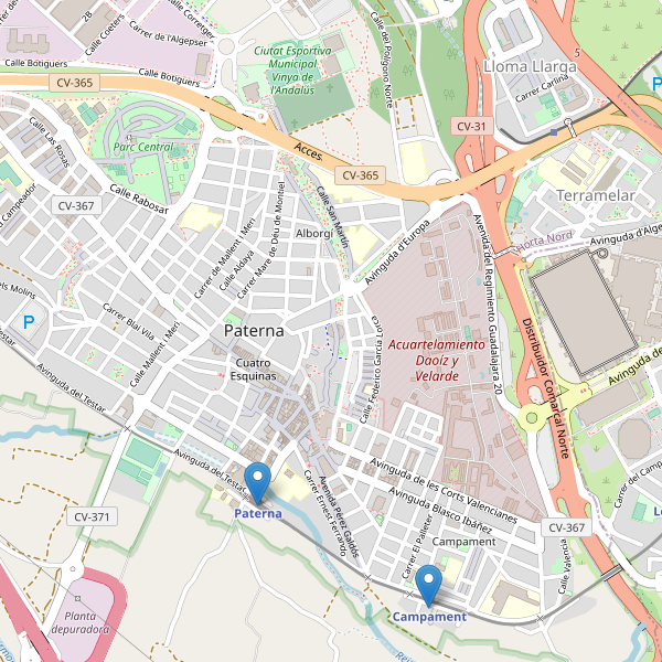Mapa de estaciones en Paterna Thumbnail
