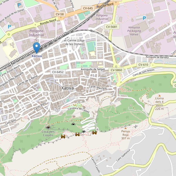 Mapa de estaciones en Xàtiva Thumbnail